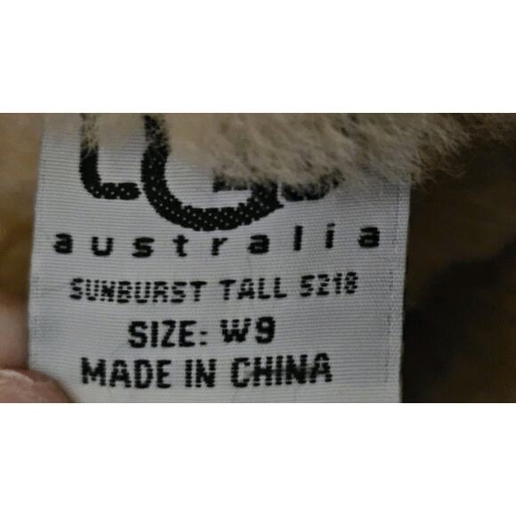 UGG Sunburst Tall Women’s Size 9 Sand Suede Shearling Outdoor Boots - Picture 11 of 11